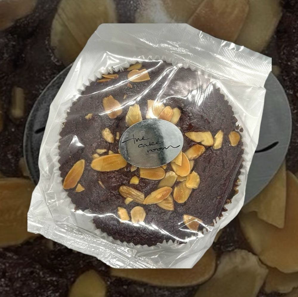 Ginger Cake with browned flaked almonds