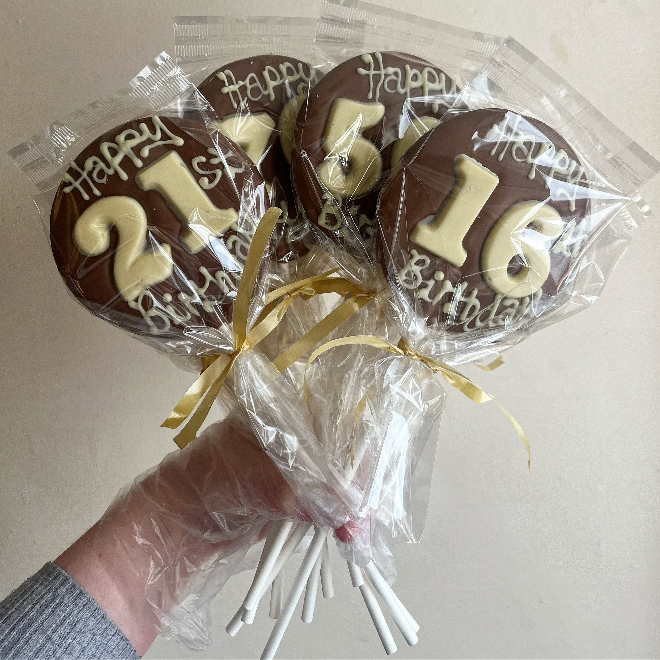 Birthday chocolate lollies