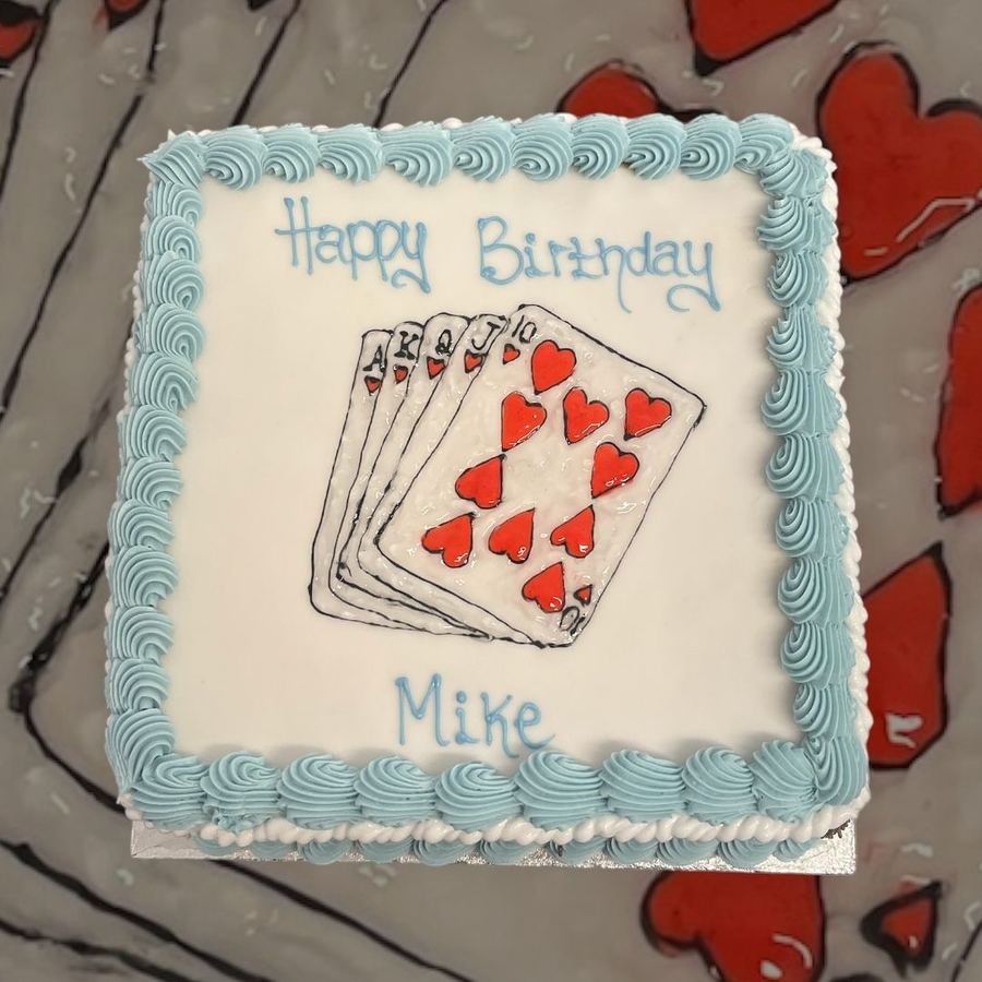Playing cards birthday cake