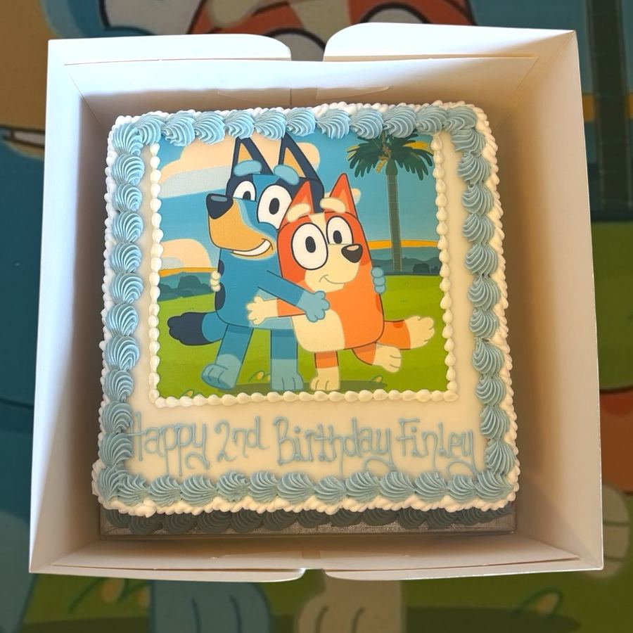 Bluey birthday cake
