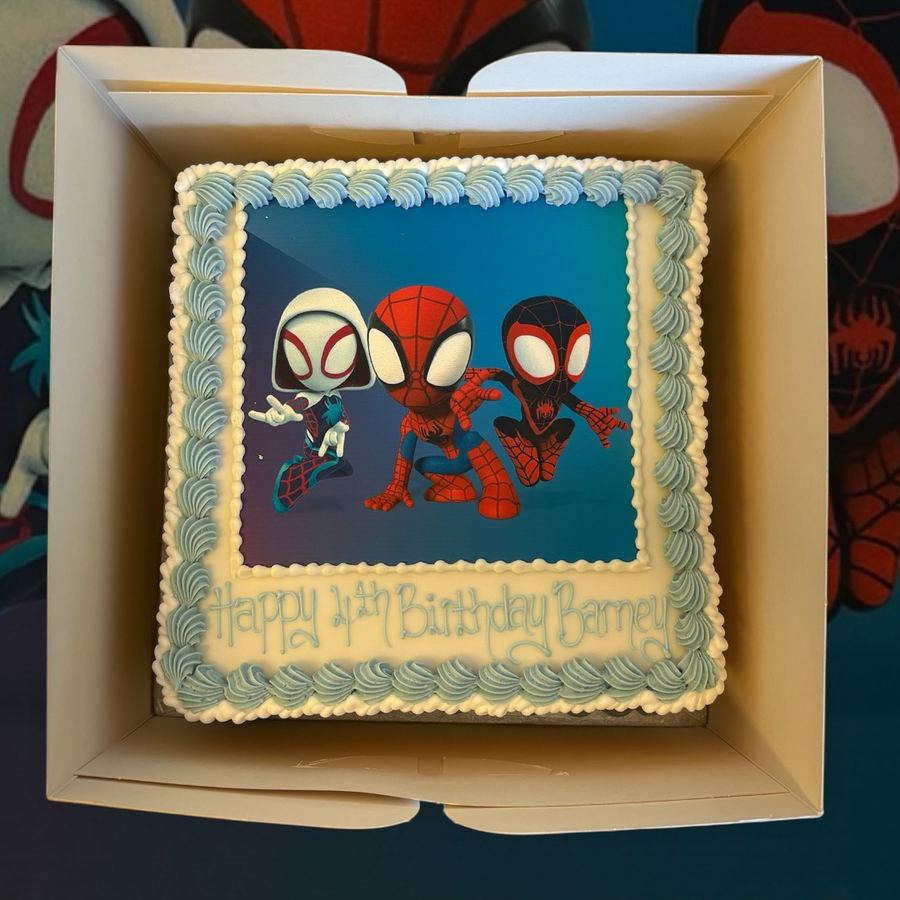 Spidey and friends birthday cake