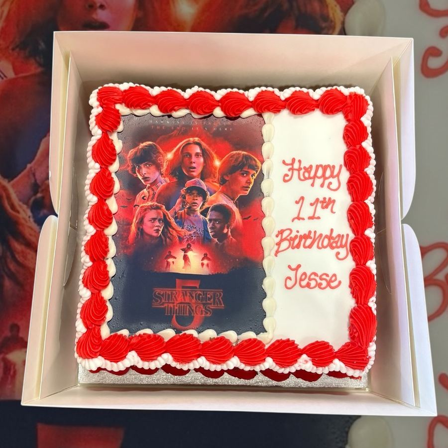 Stranger Things 11th birthday cake