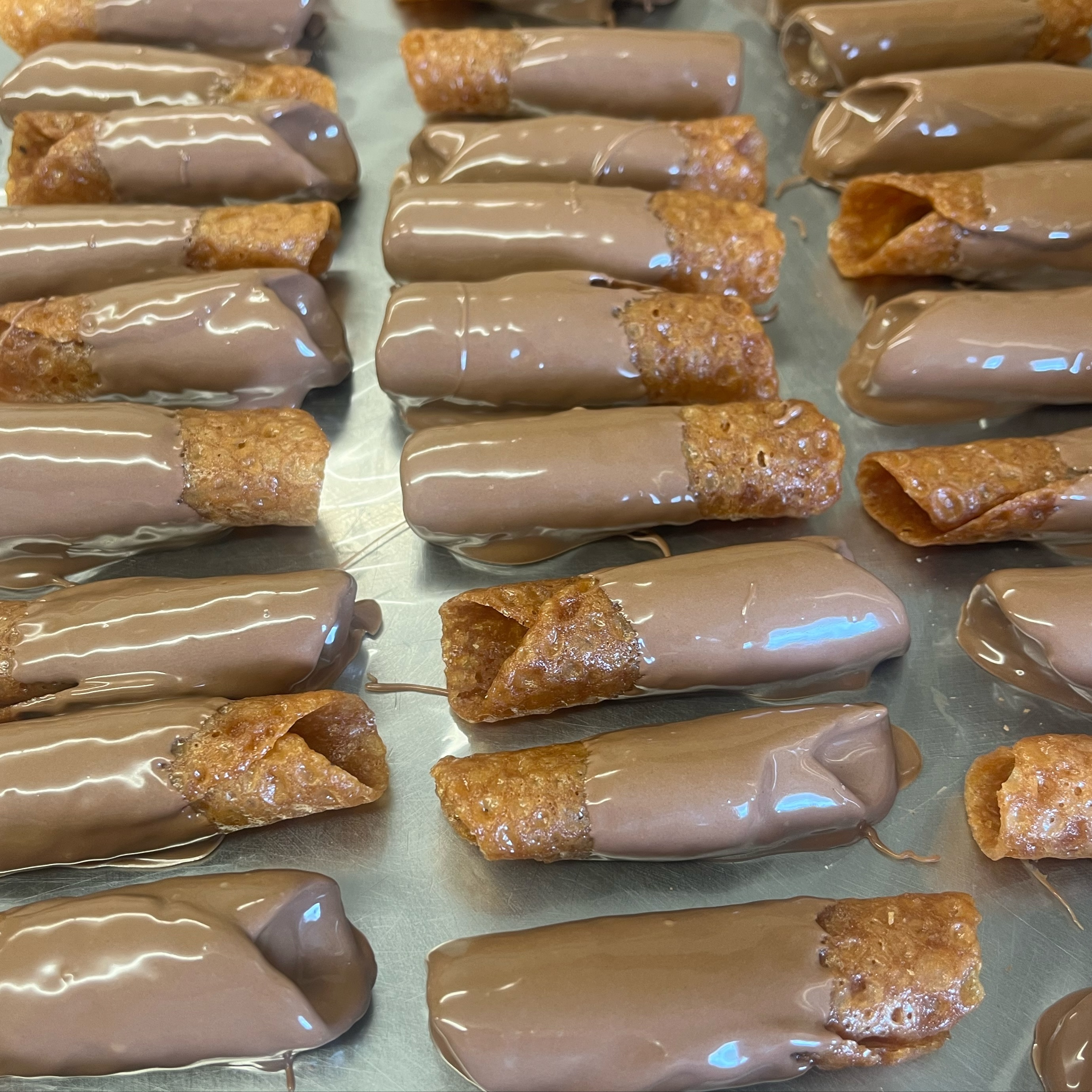 Chocolate dipped wafers