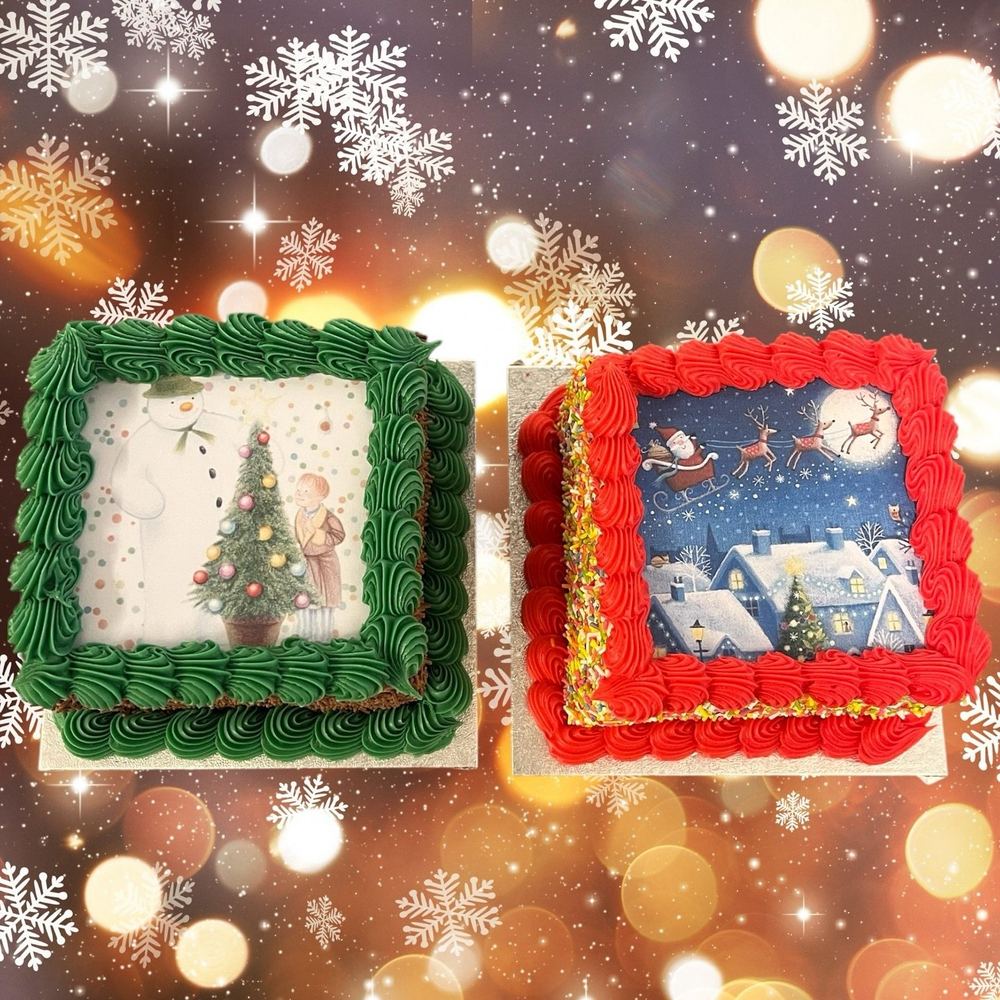 Christmas sprinkle cakes