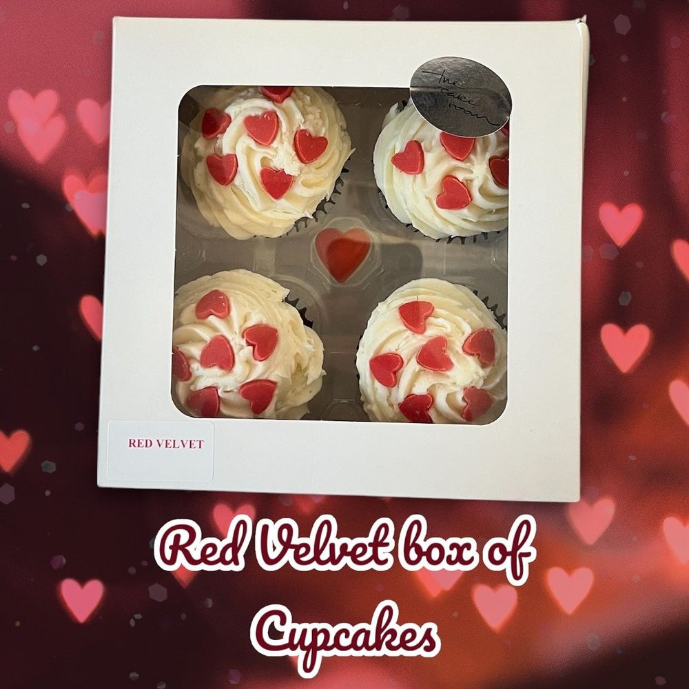 Red velvet Valentine's cupcakes