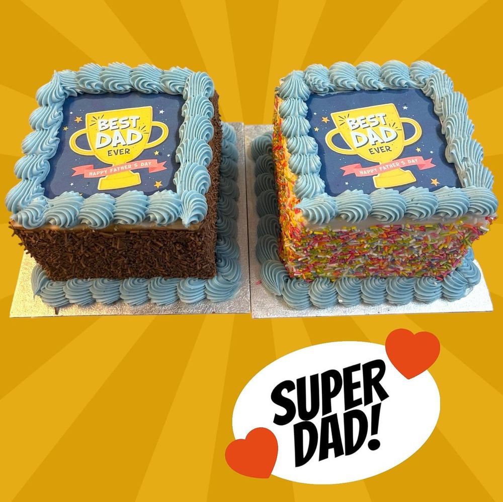 Father's Day sprinkle cakes