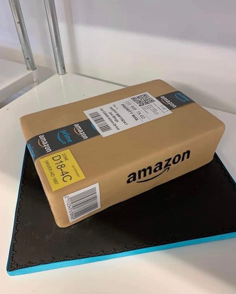 Amazon parcel novelty cake