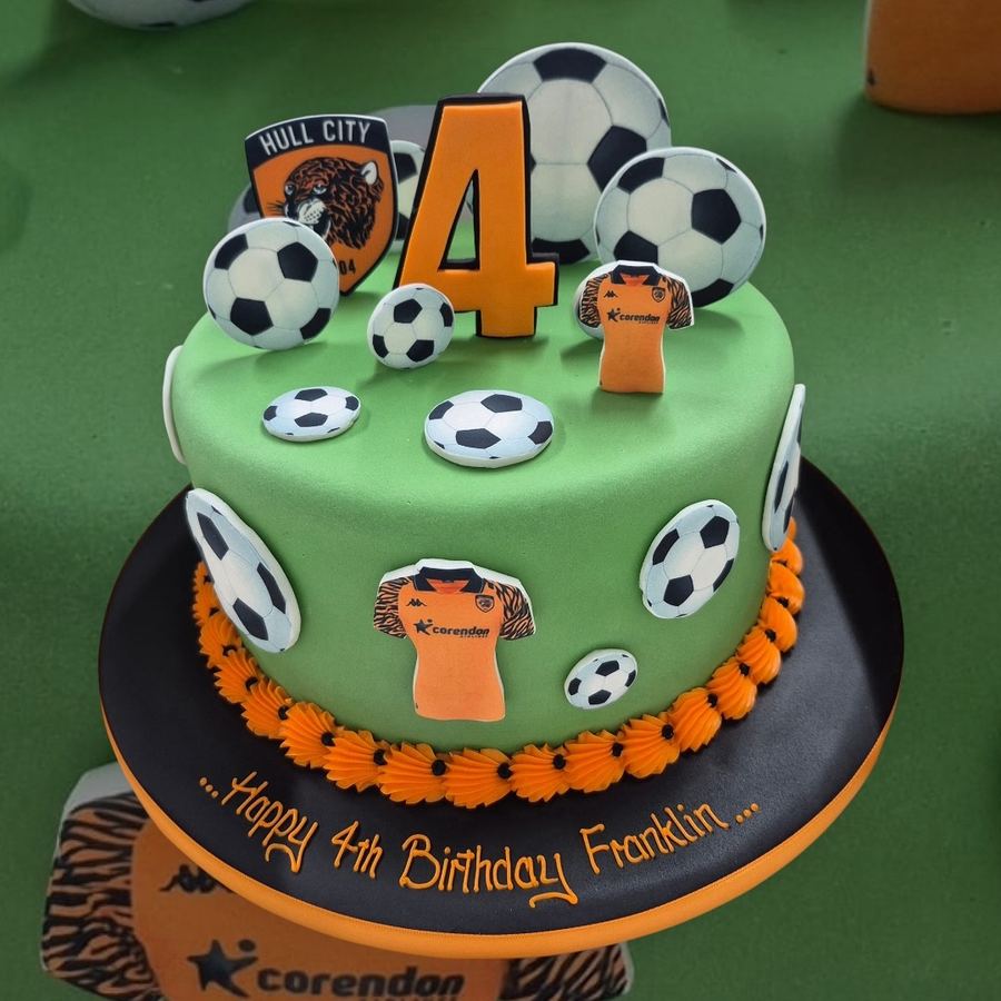 Hull City football 4th birthday cake