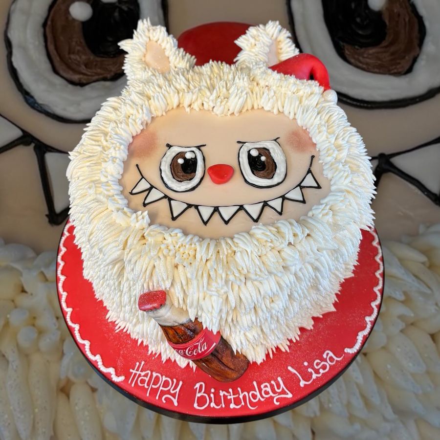 Fluffy monster birthday cake