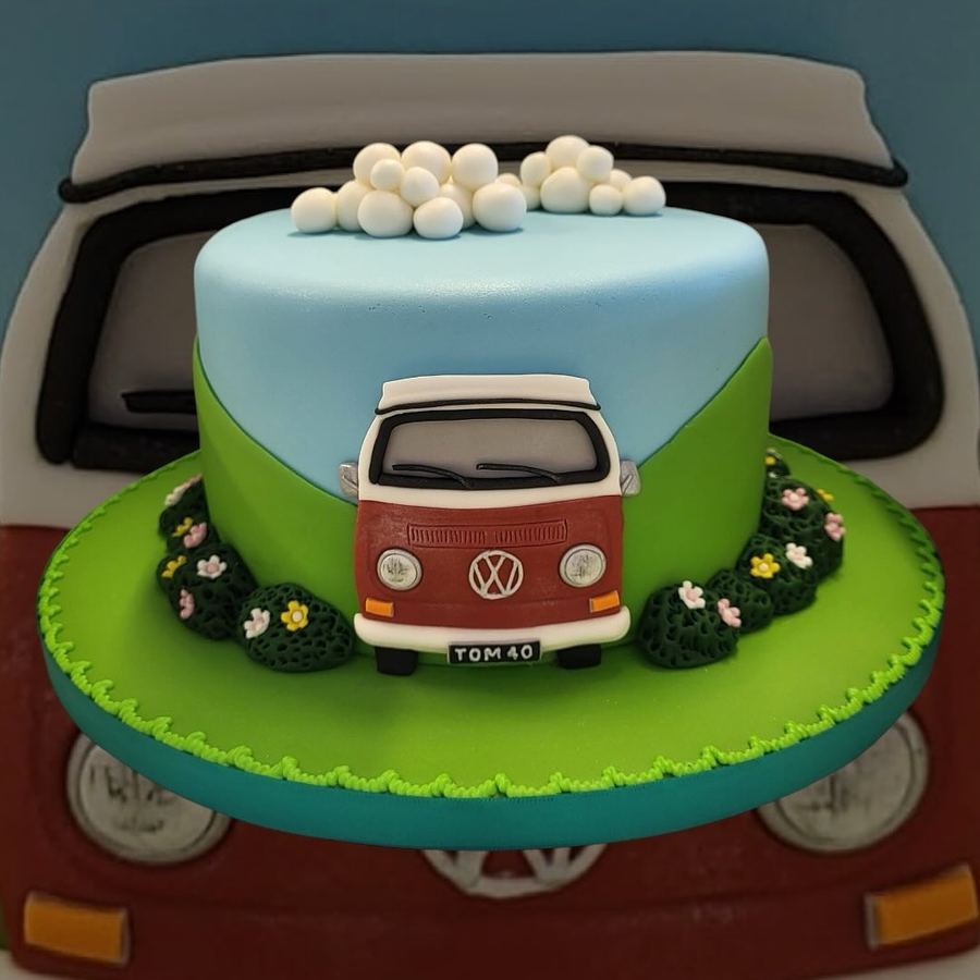 Camper van 40th birthday cake