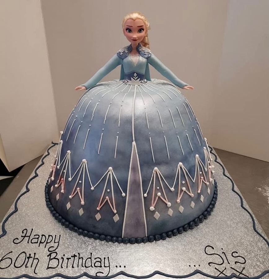 Ice princess doll 60th birthday cake