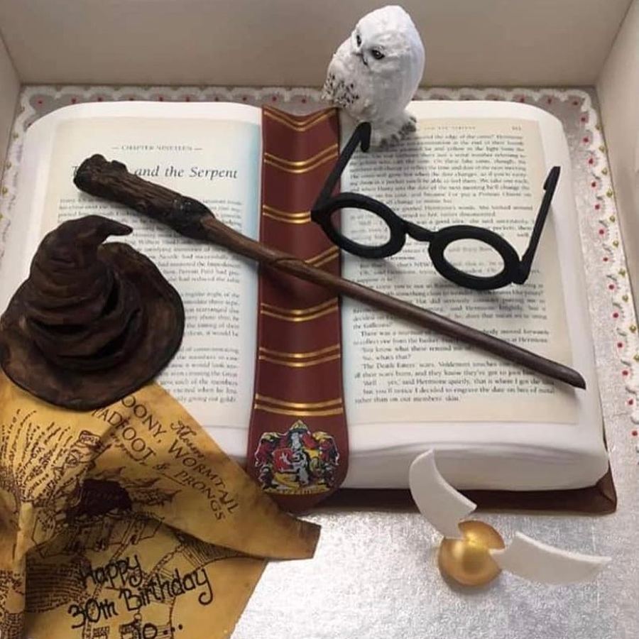 Wizard book 30th birthday cake