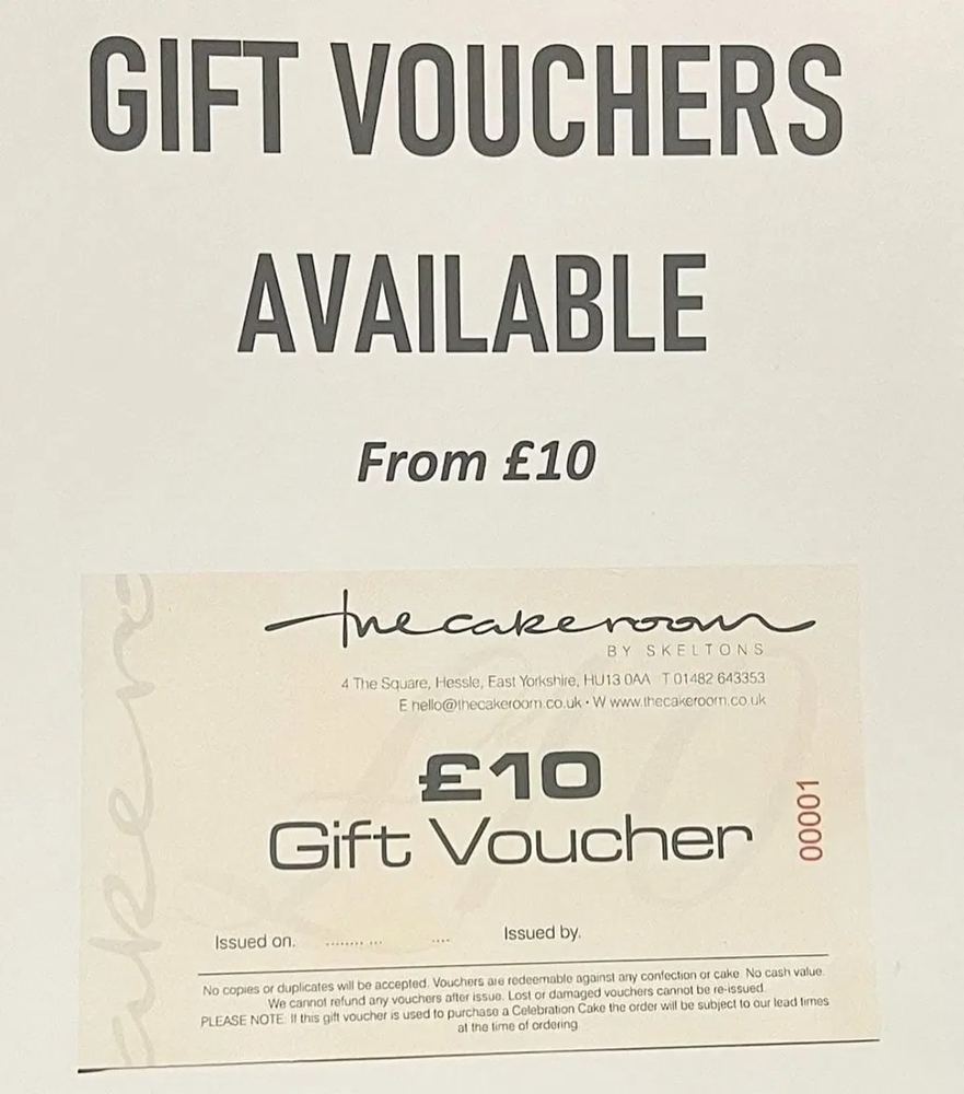 The Cake Room gift vouchers