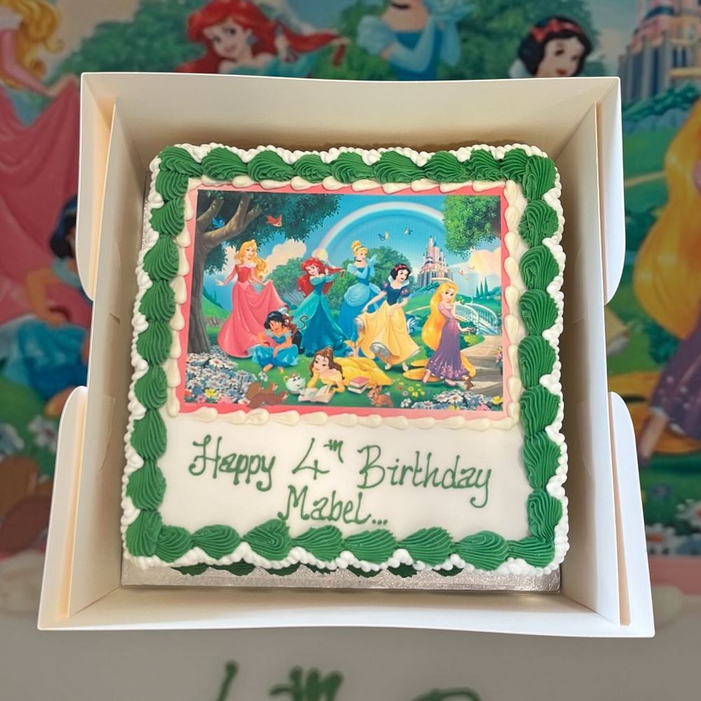 Disney princesses birthday cake