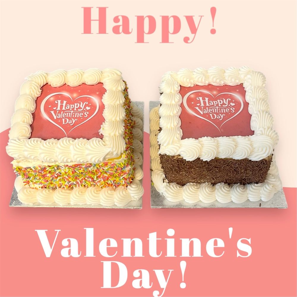 Valentine's Day sprinkle cakes